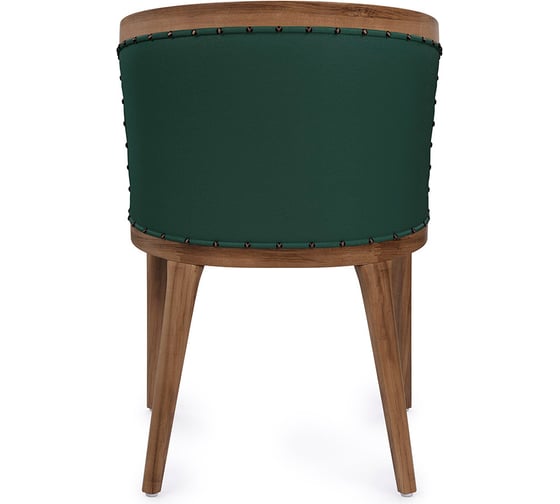 Стул ALSAV AL 503 Bizotti 540x610x830 мм орех темный /экокожа dark green 21000825