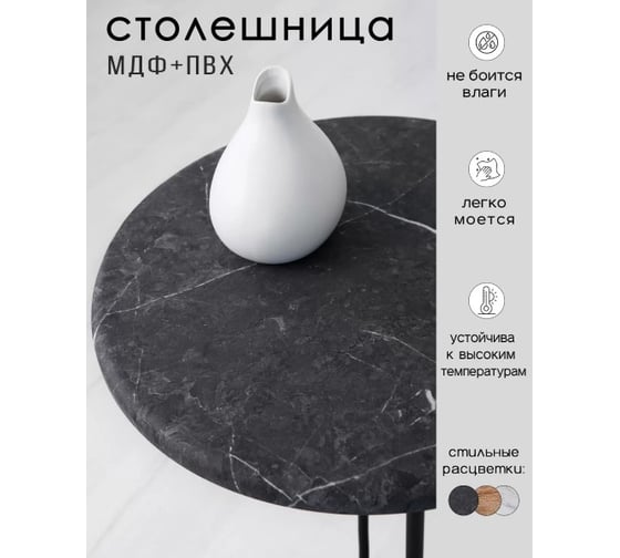 Приставной круглый столик Callisto mobili в стиле лофт М015.4А59