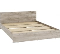 Двуспальная кровать Woodville Адайн КР-160 160х200 дуб крафт серый/дуб крафт серый 608596