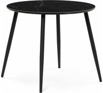 Керамический стол Woodville Абилин 90х76 см черный мрамор/черный 600706