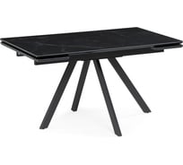 Керамический стол Woodville Вилли 140(200)х80 см черный мрамор shakespeare black/черный 612196