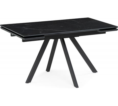Керамический стол Woodville Вилли 140(200)х80 см черный мрамор shakespeare black/черный 612196