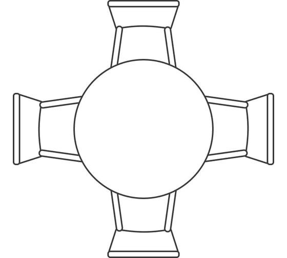 Стол Woodville Tulip 1 90 черный 584227