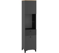 Витрина Woodville Ника 400 эйхория QR-17/графит/дуб делано 593596