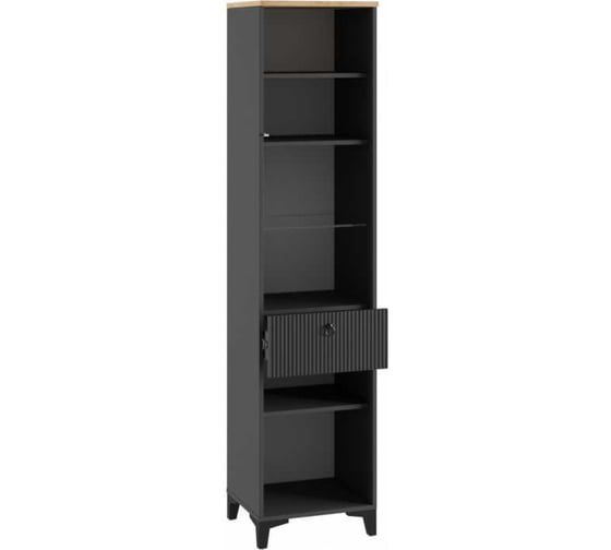 Витрина Woodville Ника 400 эйхория QR-17/графит/дуб делано 593596
