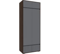 Шкаф двухстворчатый Woodville Роут венге/графит софт 593729