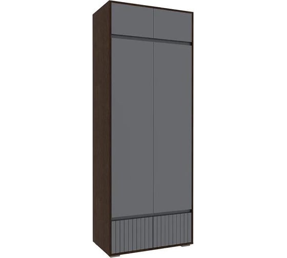 Шкаф двухстворчатый Woodville Роут венге/графит софт 593729 1