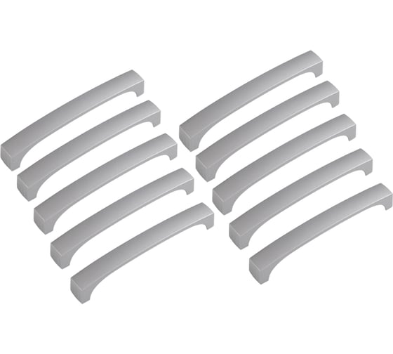 Ручка скоба ОФК комплект из 10 штук, 715-128 хром матовый Tr-00001183