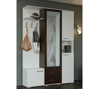 Готовая прихожая Woodville Бертра венге/белый 593711