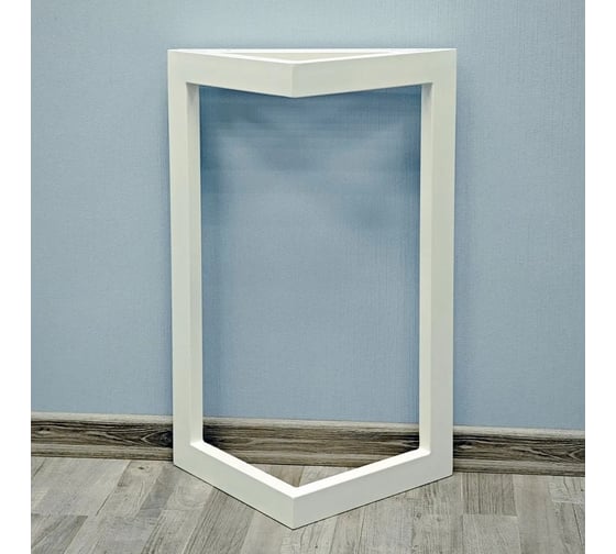 Подстолье-опора для стола Parallax 700х350, 40x20, треугольное, металлическое, барное, белое, Лофт, 1 шт. 91WN035020070-TRG