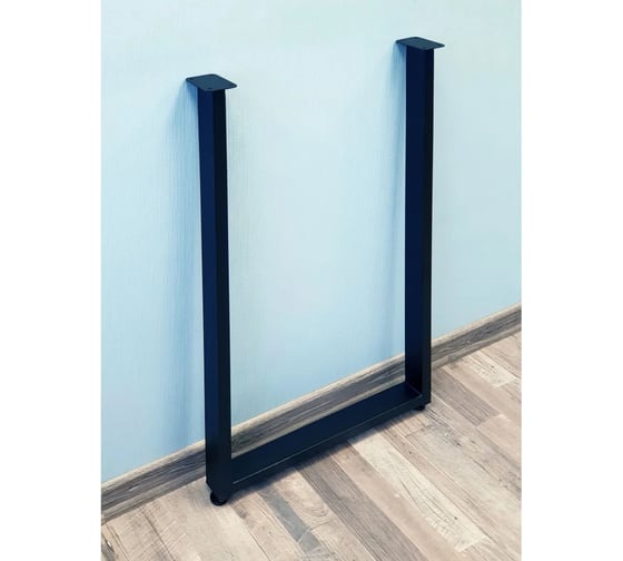 Подстолье для стола Parallax 790 350 40 П-образное, регулируемое, Лофт, прямоугольное, металлическое, барное, черное, 1 шт. 46BX0350310790-PRM