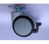 Колесная опора JET D50 мм с тормозом с площ. для крепл. белый FQ3013B.050WT99