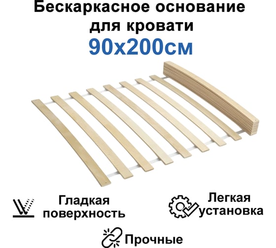 Бескаркасное гибкое основание кровати ЭЛИМЕТ 900х2000 БП-00001080