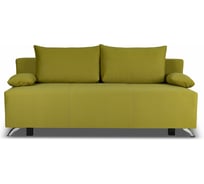 Диван-кровать Divan24 раскладной Лира лайт прямой еврокнижка, велюр желтый 77000277