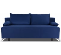 Диван-кровать Divan24 раскладной Лира лайт прямой еврокнижка, велюр синий 77000278