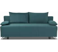 Диван-кровать Divan24 раскладной Лира лайт прямой еврокнижка, велюр зеленый 77000279