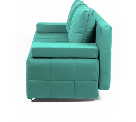 Диван-кровать Divan24 Вентура, мятный, велюр, механизм Еврокнижка 195x77x73 см 77400069