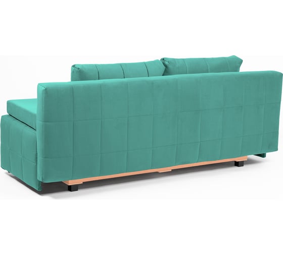 Диван-кровать Divan24 Вентура, мятный, велюр, механизм Еврокнижка 195x77x73 см 77400069