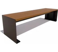 Банкетка 7 скамеек Рязань, артикул 77188, сосна 1.8 м, цвет тик 77188/Б_РЯЗ/1,8/9005/С_ТИК