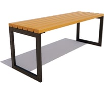 Банкетка 7 скамеек Муром, артикул 77128, сосна 1.8 м, цвет дуб 77128Б_МРМ/1,8/9005/С_ДУБ