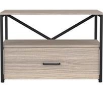 Тумба под ТВ Desk Question лофт DQ серия Riva открытая ЛДСП Сатин 10314