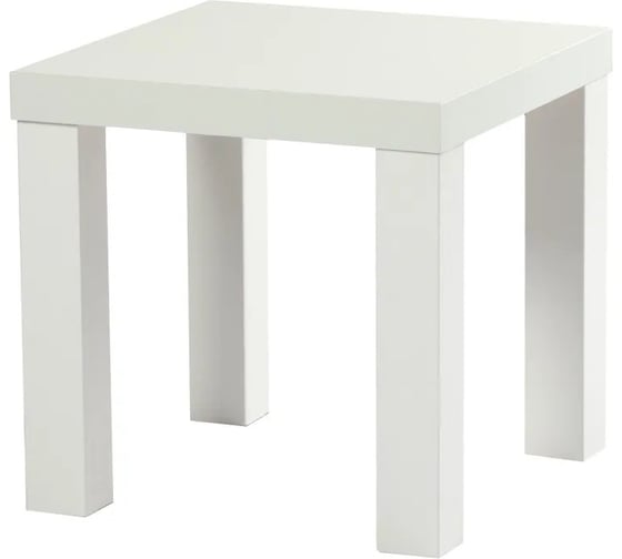 Журнальный деревянный стол Divan24 35x35 см, кофейный столик маленький, белый 77000220 1