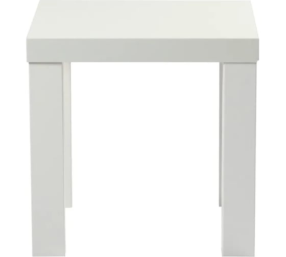Журнальный деревянный стол Divan24 35x35 см, кофейный столик маленький, белый 77000220