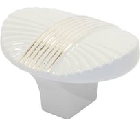 Ручка Laurus ZA0325 кнопка, белый + золото 69407