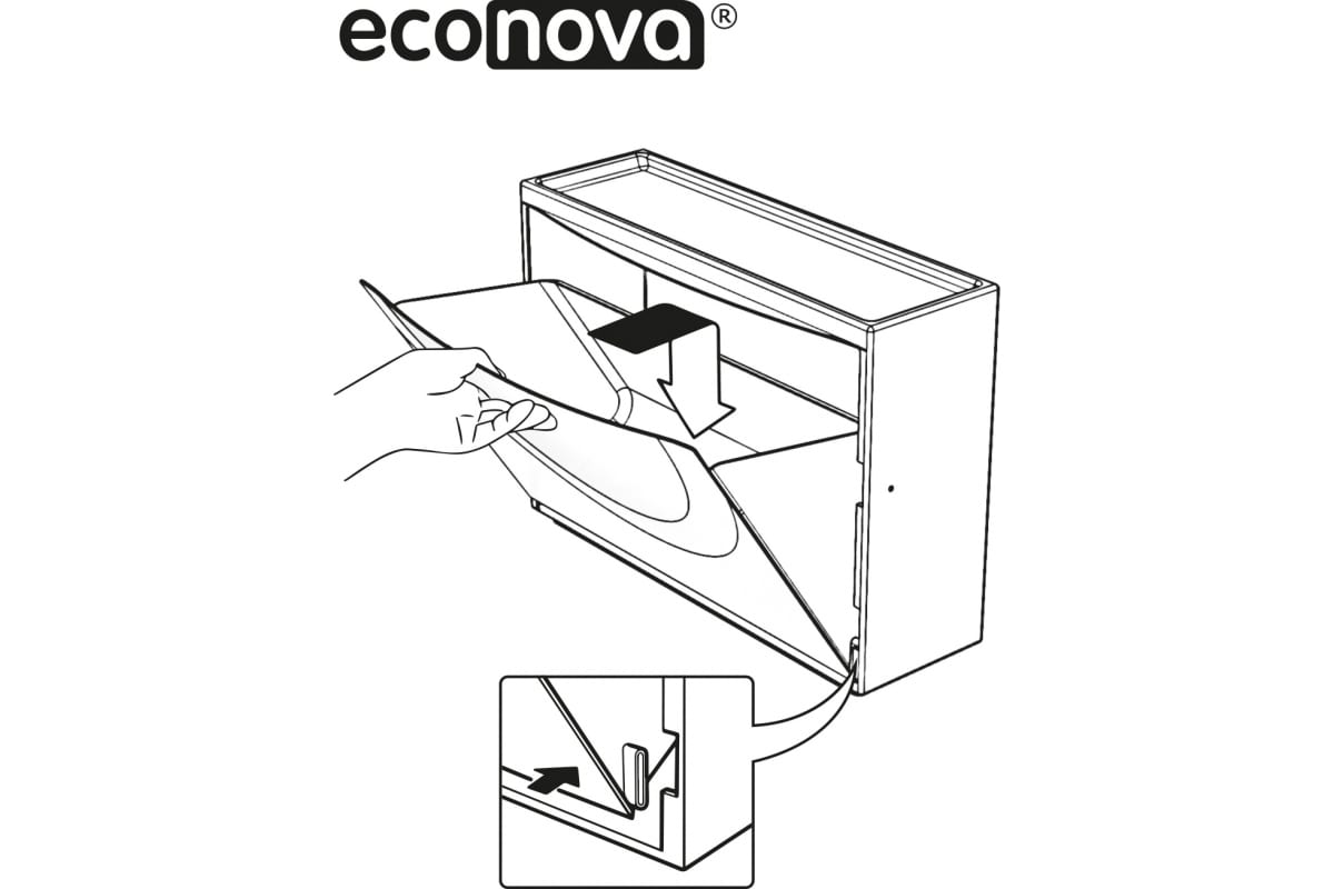 Econova обувница 512х185х380 мм