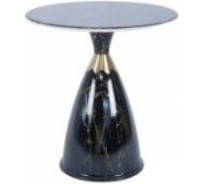 Кофейный столик BRADEX Secret диаметр 45x54 см, черный мрамор, металл, керамика FR 1038