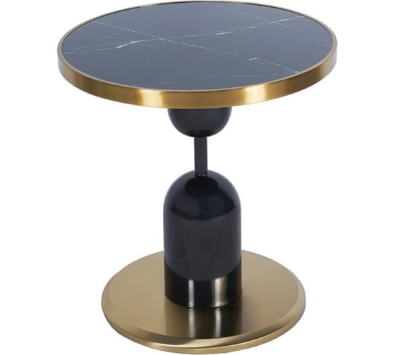 Кофейный столик BRADEX Gloria диаметр 50x54 см, черный, металл, керамика FR 1041 1