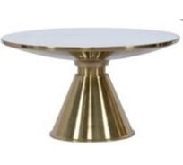 Кофейный столик BRADEX Atlant диаметр 80x45 см, золотой, металл, керамика FR 1043