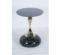 Кофейный столик BRADEX Angel диаметр 40x55 см, черный мрамор, металл FR 1029
