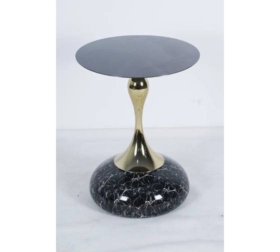Кофейный столик BRADEX Angel диаметр 40x55 см, черный мрамор, металл FR 1029