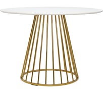 Стол обеденный Bergenson Bjorn Tyra, Ø110 см, белый/золотой BB0000120
