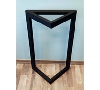 Подстолье-опора для стола Parallax Параллакс, треугольное, Лофт, барное, металлическое, 950х350 мм, 40x20 мм, черное, 1 шт 91BX035020095-TRG
