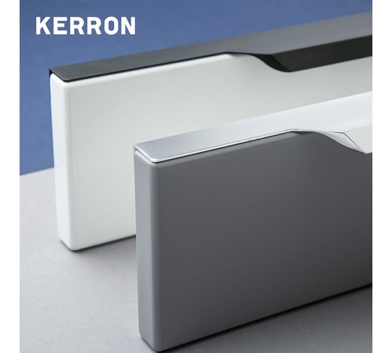 Ручка мебельная торцевая для шкафа и ящика Kerron 60 см 2 шт хром SET2(RT-004-600 SC)