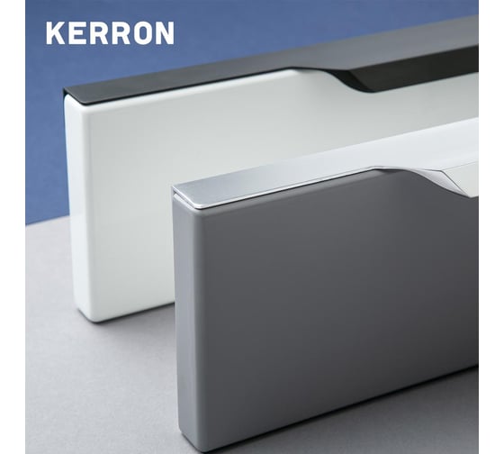 Ручка мебельная торцевая для шкафа и ящика Kerron 30 см 4 шт черная SET4(RT-004-300 BL)