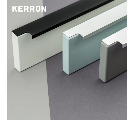 Ручка мебельная торцевая для шкафа и ящика Kerron 60 см 2 шт хром SET2(RT-005-600 SC)