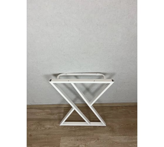 Ножки для стола Solarius в стиле Loft Z-образные, опоры для стола лофт 78,5x71 см, подстолья металлические регулируемые прочные, порошковая покраска, белого цвета, 2 шт nogaX80white-2