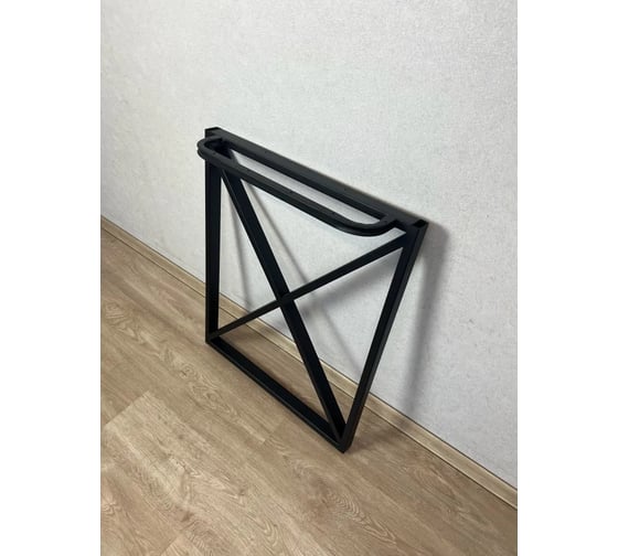 Ножка для стола Solarius в стиле Loft крестообразная, опора для стола лофт 78,5x71 см, подстолье металлическое регулируемое прочное, порошковая покраска, черного цвета nogakrest80black