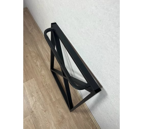 Ножка для стола Solarius в стиле Loft крестообразная, опора для стола лофт 78,5x71 см, подстолье металлическое регулируемое прочное, порошковая покраска, черного цвета nogakrest80black