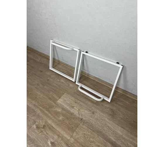 Подстолье Solarius мебельная опора, комплект из 2 ножек для журнального стола, 60x47 см, цвет белый 999-10003