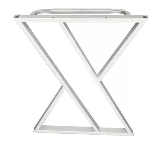 Ножки для стола Solarius в стиле Loft Z-образные, опоры для стола лофт 68,5x71 см, подстолья металлические регулируемые прочные, порошковая покраска, белого цвета, 2 шт. nogaX70white-2