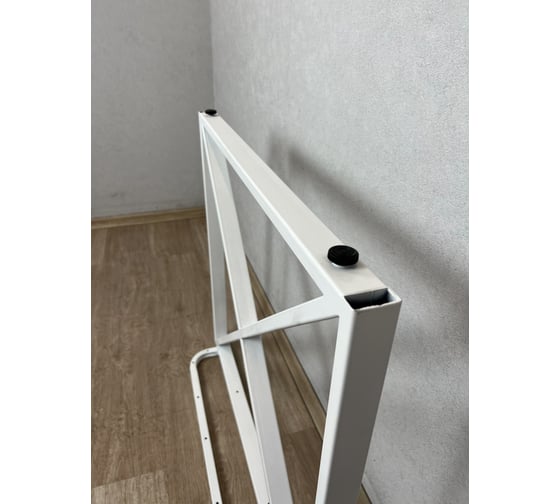 Ножка для стола Solarius в стиле Loft крестообразная, опора для стола лофт 68,5x71 см, подстолье металлическое регулируемое прочное, порошковая покраска, белого цвета nogakrest70white