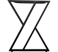 Ножка для стола Solarius в стиле Loft Z-образная, опора для стола лофт 78,5x71 см, подстолье металлическое регулируемое прочное, порошковая покраска, черного цвета nogaX80black