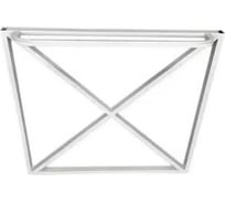 Ножка для стола Solarius в стиле Loft крестообразная, опора для стола лофт 78,5x71 см, подстолье металлическое регулируемое прочное, порошковая покраска, белого цвета nogakrest80white