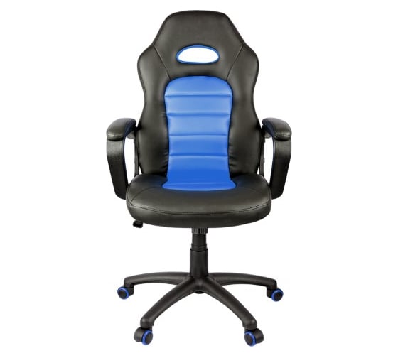 Игровое кресло Helmi HL-S06 Highway экокожа/ткань черная/синяя 279720