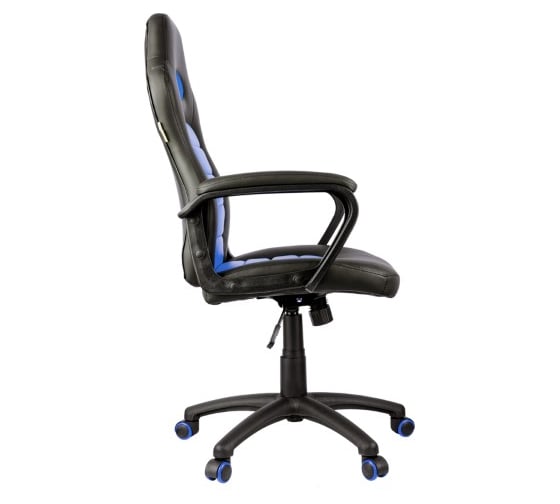 Игровое кресло Helmi HL-S06 Highway экокожа/ткань черная/синяя 279720