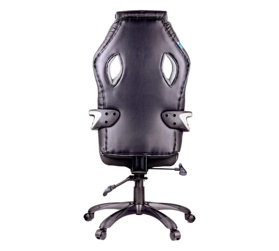 Игровое кресло Helmi HL-S03 Drift экокожа черная, вставка ткань серая 274807